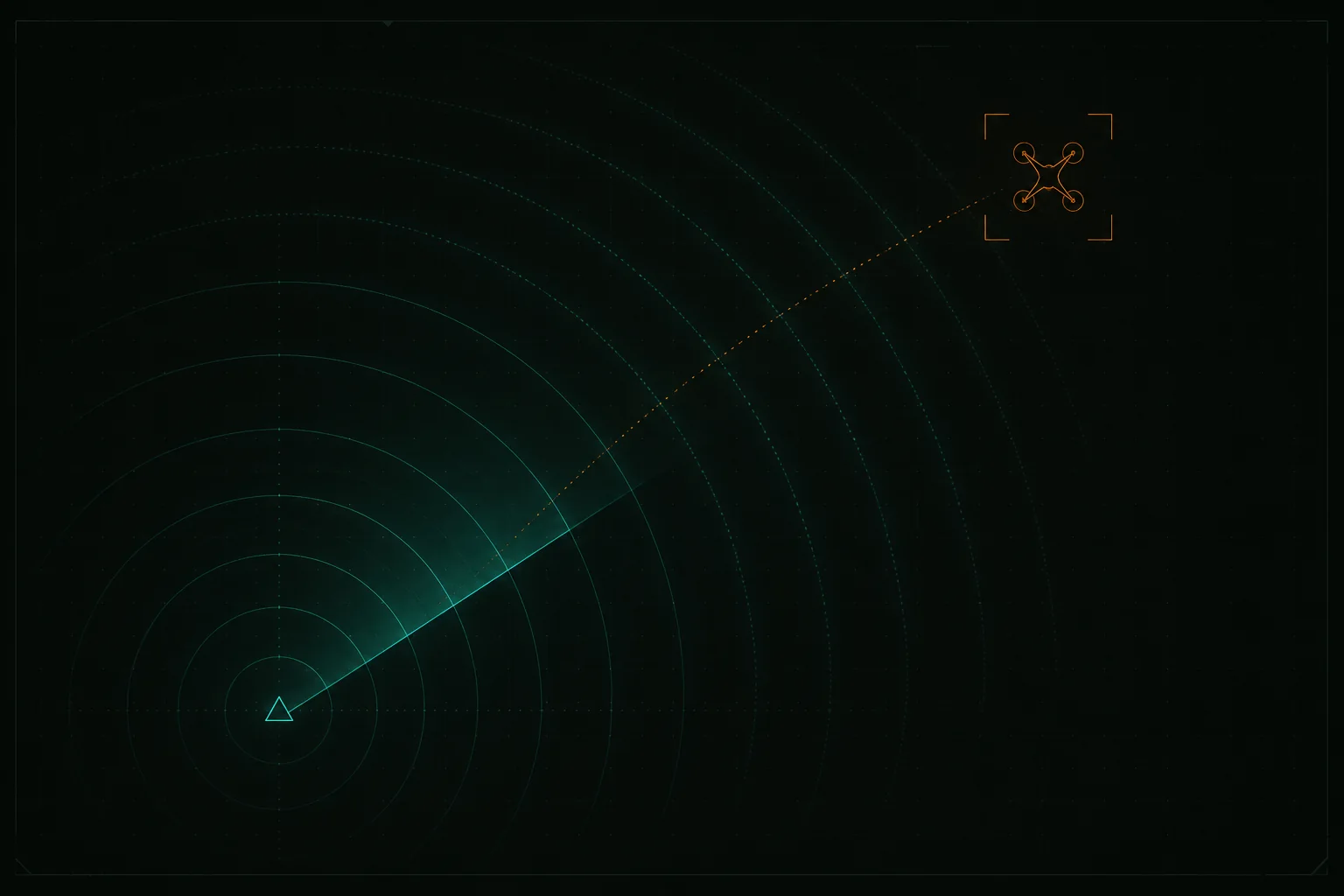 Counter-UAS detection visualization: small UAS contact identified and tracked